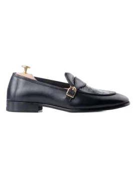 Belgian Croco Single Strap - Solid Black
