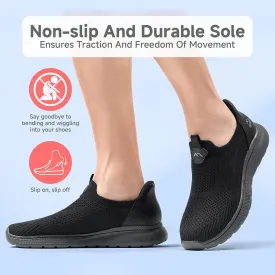 Men's Hands-Free Slip On Sneakers | Laceless Walking Shoes for Gym/Travel/Office
