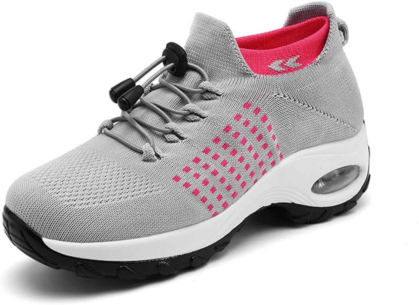 Orthopedic Sneakers for Women Men Adjustable Elastic Strap Trainers Shoes,Lightweight Breathable Damping Air Cushion Sneakers Non-Slip Platform Waterproof Comfort Soles Sports Shoes with Arch Support