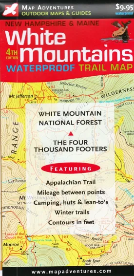 White Mountains Trail Map: New Hampshire & Maine Map  February 10, 2016