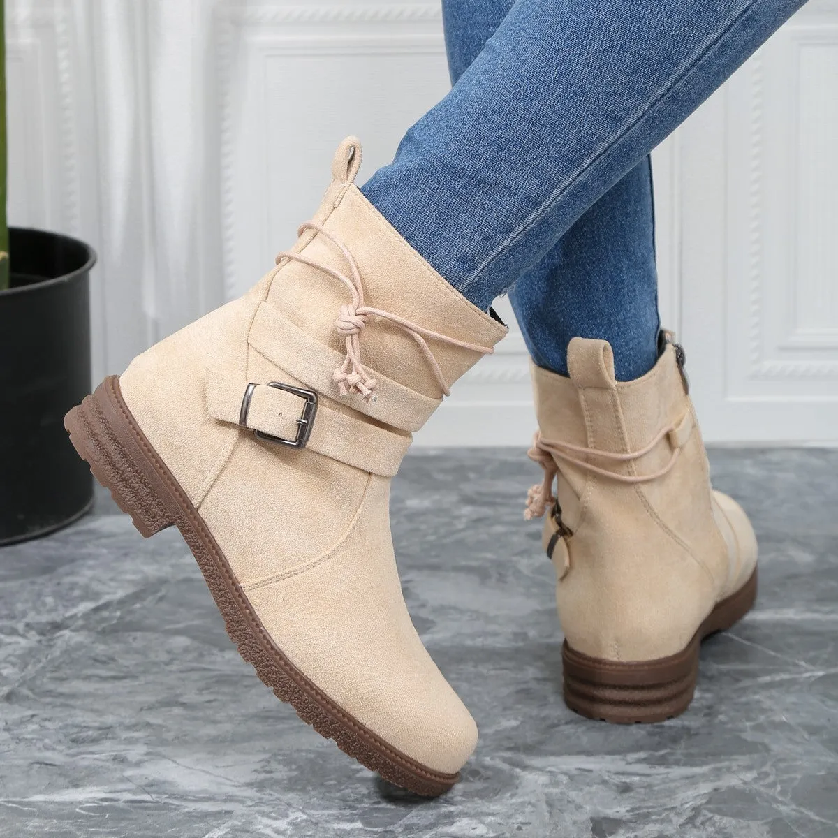 Women's Fashion Boots Casual Retro Martin Boots